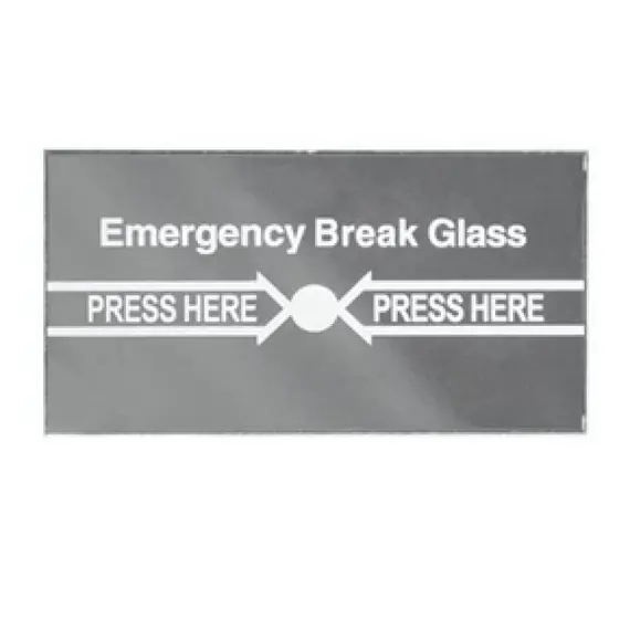 HONNOR SECURITY Emergency Break Glass kézijelzésadóhoz törhető üveg EB-20 kézijelzésadóhoz 74x40x1mm