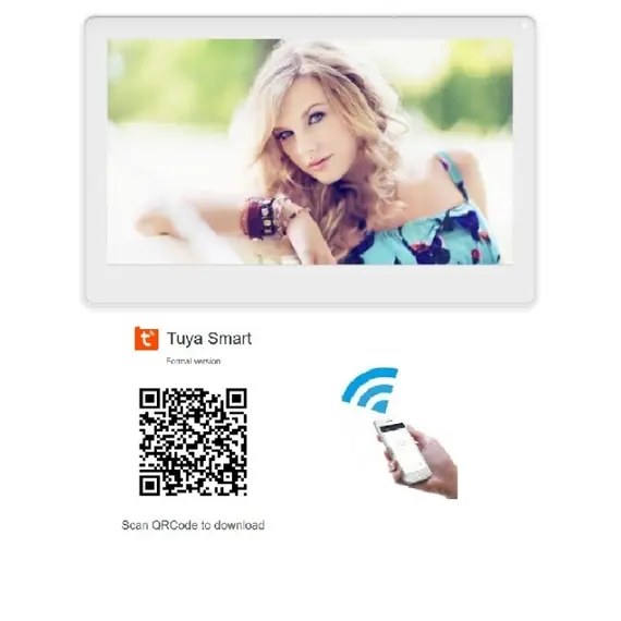 HONNOR SECURITY Video kaputelefon érintőképernyős beltéri egység 7" TFT-LCD monitor 480*272, Wifi, TUYA app vezérlés