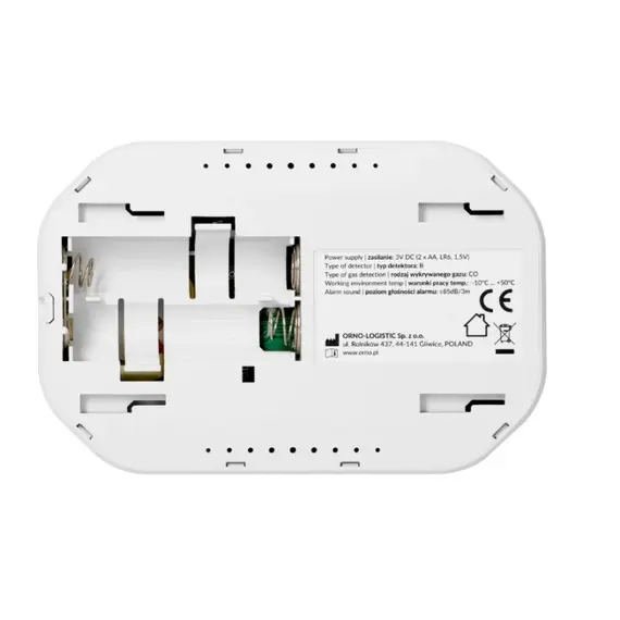 ORNO ORDC638 – Prémium szén-monoxid vészjelző LCD kijelzővel (10 év élettartam)