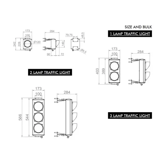 TIGERMAT Forgalomirányító lámpa ASF50L1RV230-01, 1modulos két színű piros és zöld ledes 230V kivitel