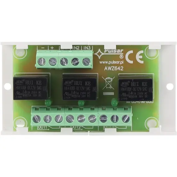 PULSAR AWZ642 MPOC relémodul 8 technikai kimenet 12–24V DC/AC DIN sín IP20